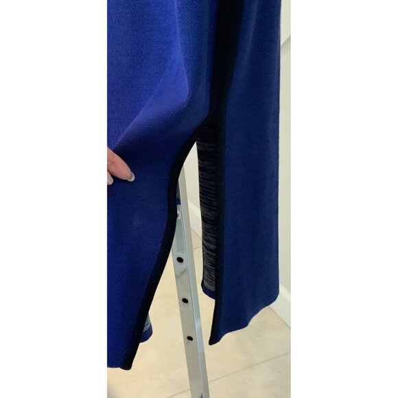 Misook women’s lightweight coat Navy/ Grey  36 Ch 38 H 38 Long - Picture 6 of 11